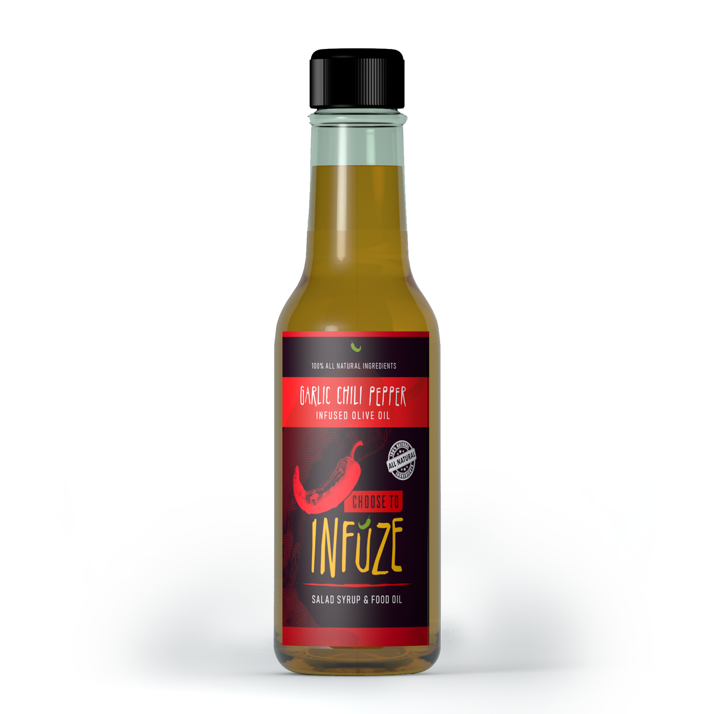 Huile d'olive infusée à l'ail et au piment 150 ml (5 oz)