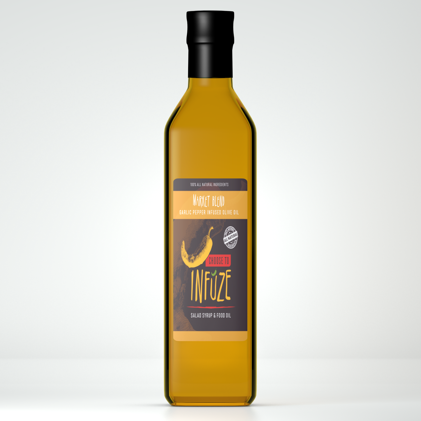 Huile d'olive infusée à l'ail et aux jalapeños 250 ml (8,5 oz)