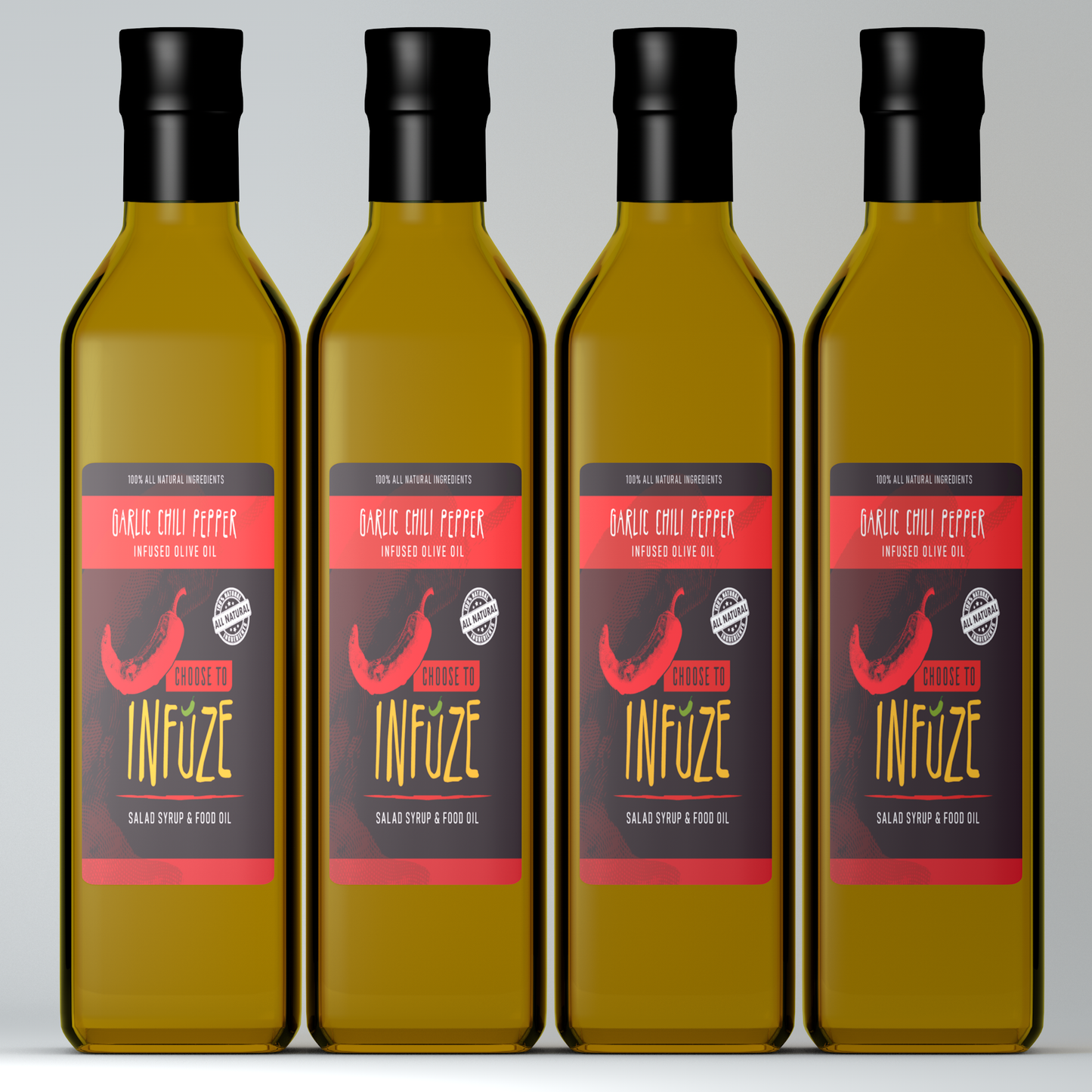 Huile d'olive infusée à l'ail et au piment 250 ml (8,5 oz)