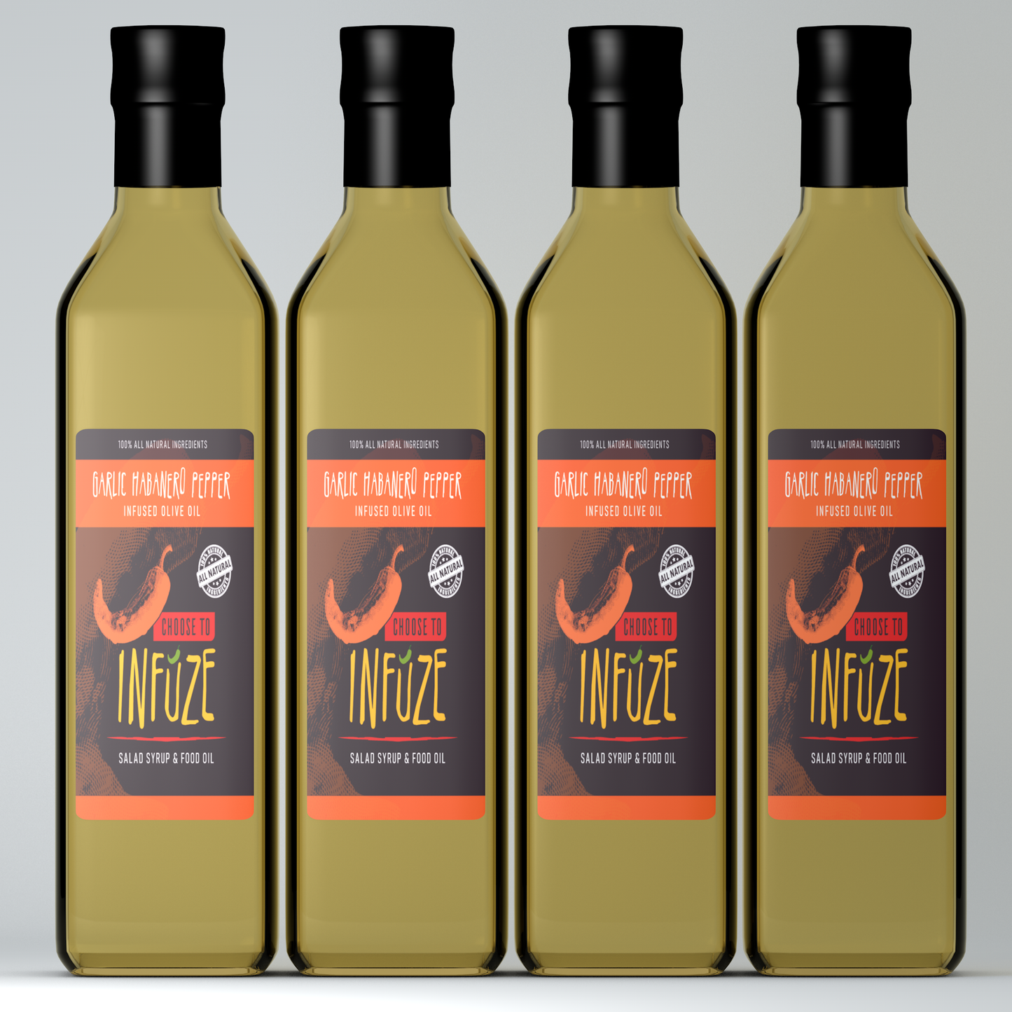 Aceite de oliva con infusión de ajo y habanero 250 ml (8,5 oz)