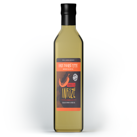 Huile d'olive infusée à l'ail Habanero 250 ml (8,5 oz)