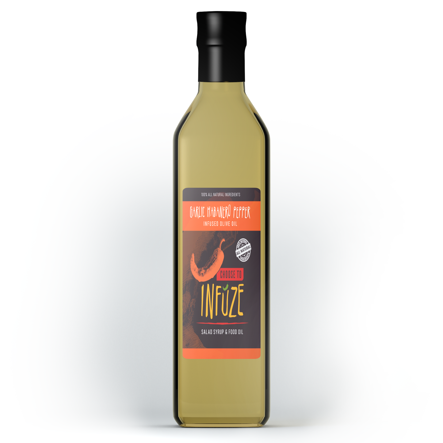 Huile d'olive infusée à l'ail Habanero 250 ml (8,5 oz)